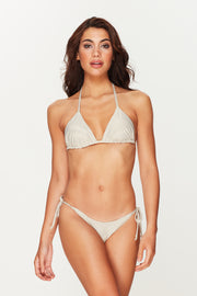 Coconut Shimmer Triangle Bikini Top
